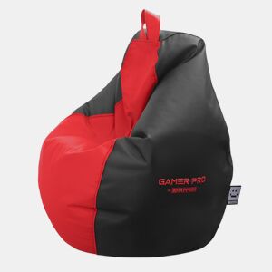 Puff Gamer PRO couro ecológico Vermelho XXL. Ideal para Jogar com teu Playstation, Xbox, Switch. Único HAPPERS