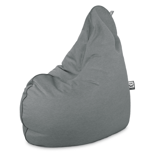 Puff Pêra Relax Aveludado Vintage Cinza XL HAPPERS