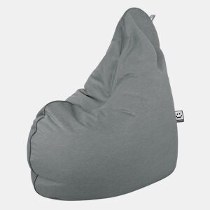 Puff Pêra Relax Aveludado Vintage Cinza XL HAPPERS