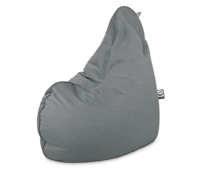 Puff pera relax terciopelo vintage gris xl happers