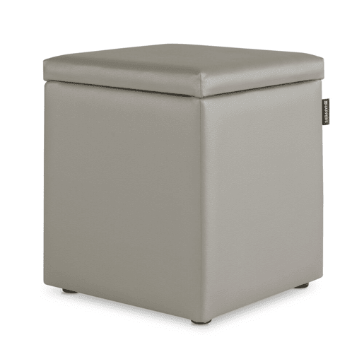 Puff Cube Arcon Leatherette Amortecedor de freixo interno 1 UNIDADE HAPPERS