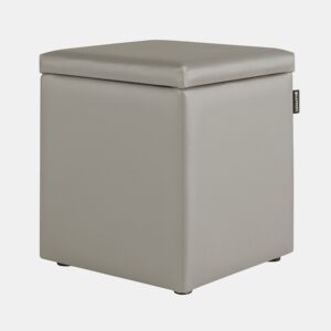 Puff Cube Arcon Leatherette Amortecedor de freixo interno 1 UNIDADE HAPPERS