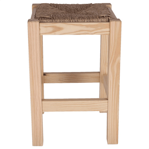 Low Wood Square Rustic Sidewalk, acabamento sem verniz, 32,5x32,5x48,5 cm