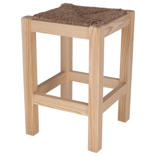 Low Wood Square Rustic Sidewalk, acabamento sem verniz, 32,5x32,5x48,5 cm