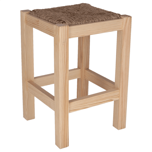 Low Wood Square Rustic Sidewalk, acabamento sem verniz, 32,5x32,5x48,5 cm
