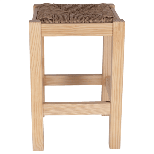 Low Wood Square Rustic Sidewalk, acabamento sem verniz, 32,5x32,5x48,5 cm