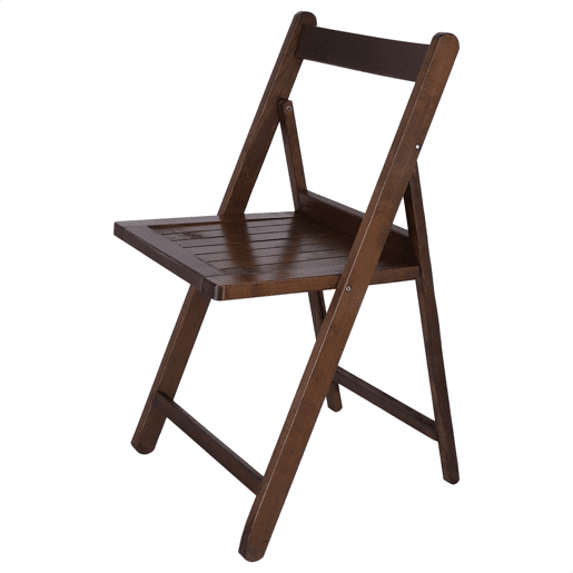 Cadeira de madeira de Beech North, finalizada em noz, 42x47x79 cm
