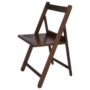 Cadeira de madeira de Beech North, finalizada em noz, 42x47x79 cm