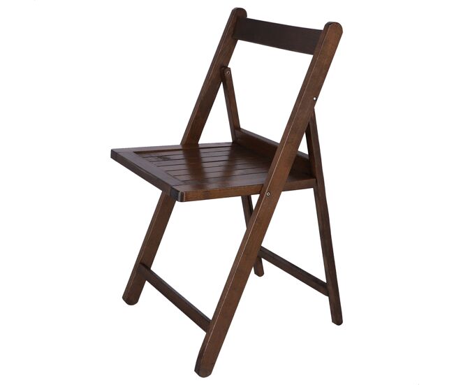 Silla NORTE en madera de haya, acabado en nogal, 42x47x79 cm