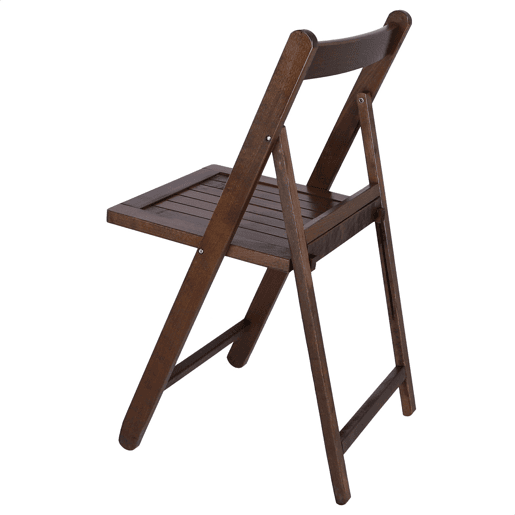 Cadeira de madeira de Beech North, finalizada em noz, 42x47x79 cm