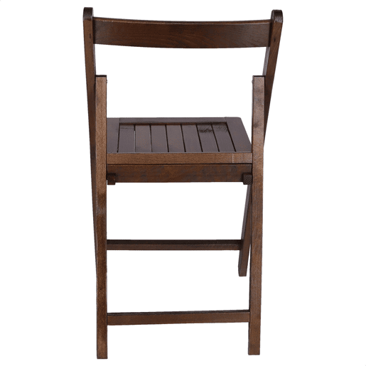 Cadeira de madeira de Beech North, finalizada em noz, 42x47x79 cm