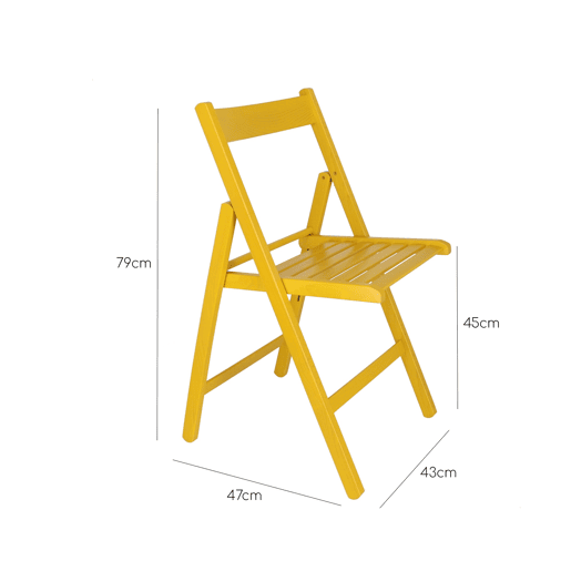 Bas em Wood Wood, acabado em amarelo, 43x47x79 cm