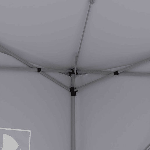 Outsunny Tenda de Jardim com Paredes Laterais Amovíveis Janelas Porta com Zíper e Bolsa de Transporte 295x295x196-258 cm Branco