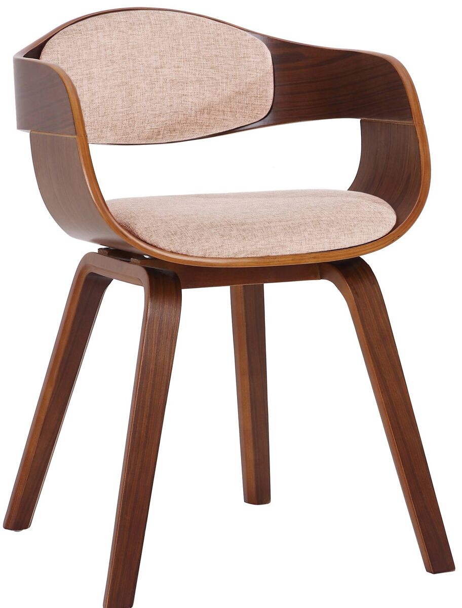 Silla de visita kingston en tela nogal/crema 46x49x73 cm