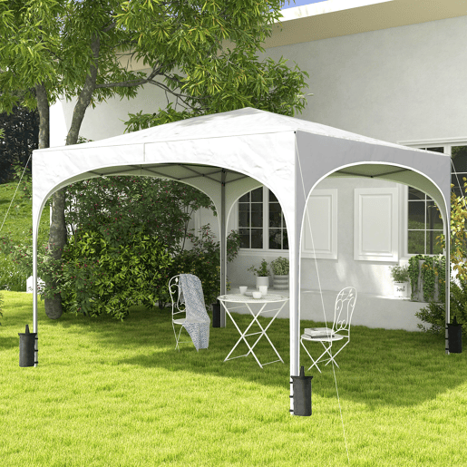 Outsunny Tenda Dobrável 3x3 m Tenda de Jardim com Altura Ajustável Bolsa de Transporte Tecido Anti-UV e Sacos de Areia para Exterior Jardim Branco Outsunny Tenda Dobrável 3x3 m Tenda de Jardim com Altura Ajustável Bolsa de Transporte Tecido Anti-UV e Sacos de Areia para Exterior Jardim Branco
