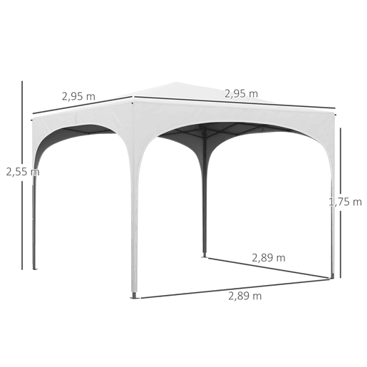 Outsunny Tenda Dobrável 3x3 m Tenda de Jardim com Altura Ajustável Bolsa de Transporte Tecido Anti-UV e Sacos de Areia para Exterior Jardim Branco Outsunny Tenda Dobrável 3x3 m Tenda de Jardim com Altura Ajustável Bolsa de Transporte Tecido Anti-UV e Sacos de Areia para Exterior Jardim Branco