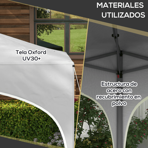 Outsunny Tenda Dobrável 3x3 m Tenda de Jardim com Altura Ajustável Bolsa de Transporte Tecido Anti-UV e Sacos de Areia para Exterior Jardim Branco Outsunny Tenda Dobrável 3x3 m Tenda de Jardim com Altura Ajustável Bolsa de Transporte Tecido Anti-UV e Sacos de Areia para Exterior Jardim Branco