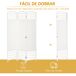 Biombo Papel, Bambú HOMCOM, hogar - decoración Biombo Papel, Bambú HOMCOM, hogar - decoración Blanco