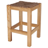 Low Wood Square Rustic Sidewalk, acabamento em verniz, 32,5x32,5x48,5 cm