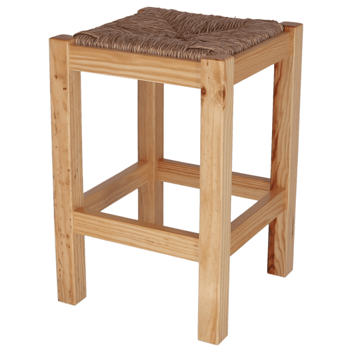 Low Wood Square Rustic Sidewalk, acabamento em verniz, 32,5x32,5x48,5 cm