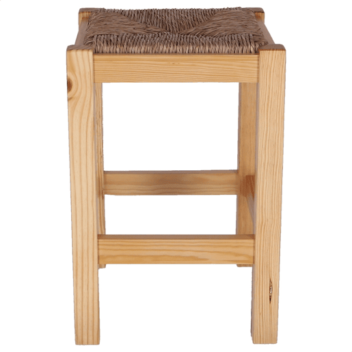 Low Wood Square Rustic Sidewalk, acabamento em verniz, 32,5x32,5x48,5 cm