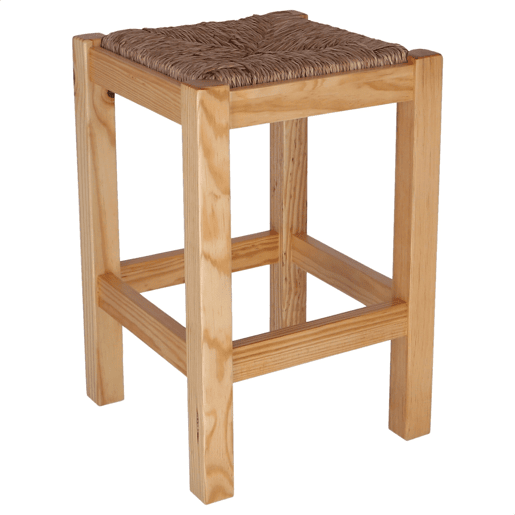 Low Wood Square Rustic Sidewalk, acabamento em verniz, 32,5x32,5x48,5 cm