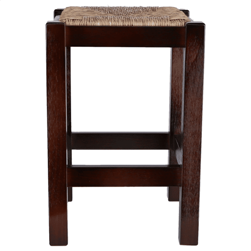 Low Rustic Sidewalk, fabricada em madeira, acabamento em nogueira, 32,5x32.5x48.5 cm