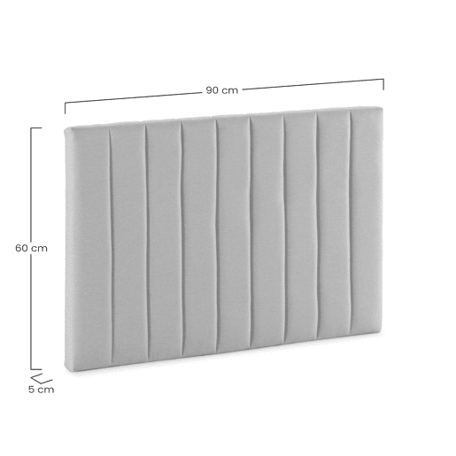 Cabeceira estofada Eris 90x60 cm cinza claro