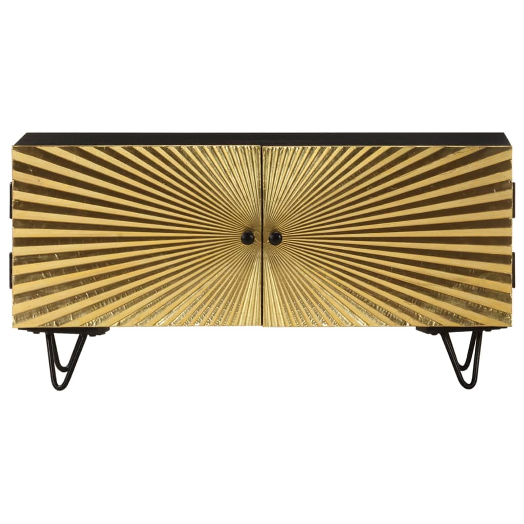 Mueble de tv de madera maciza de mango 90x30x45 cm