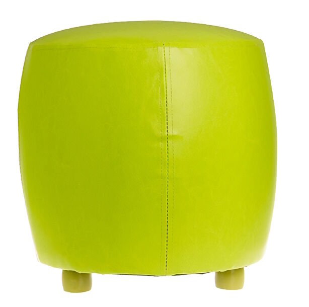 Pouf roll | taburete de estilo moderno de piel sintética y fácil limpieza (color: verde)