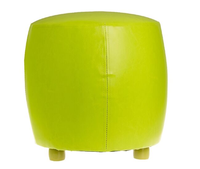 Pouf roll | taburete de estilo moderno de piel sintética y fácil limpieza (color: verde)