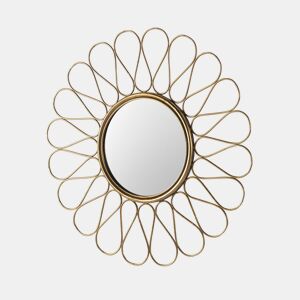 Espejo De Pared De Metal Dorado