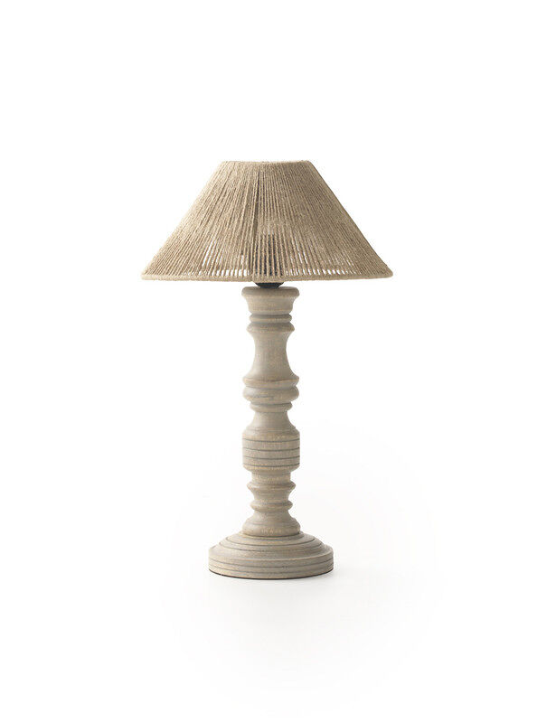 Lámpara de mesa de yute