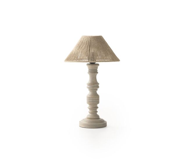 Lámpara de mesa de yute