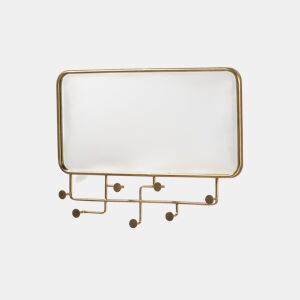 Espejo De Pared De Metal Dorado