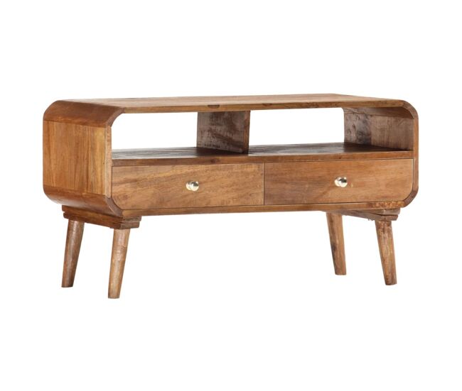 Mueble para tv de madera maciza de mango 90x35x47 cm