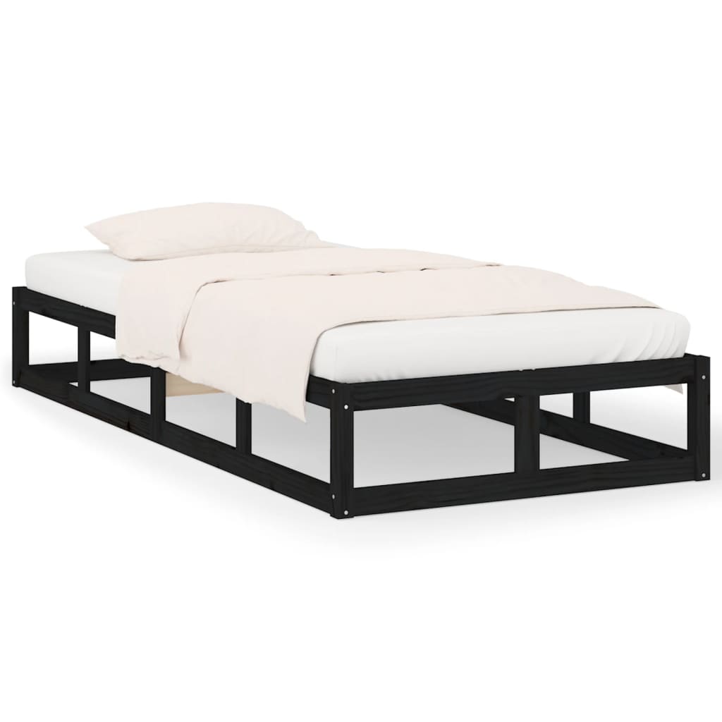 Estructura de cama 75x190 Negro