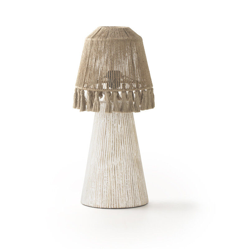 Lámpara de mesa de yute