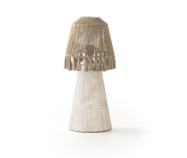 Lámpara de mesa de yute