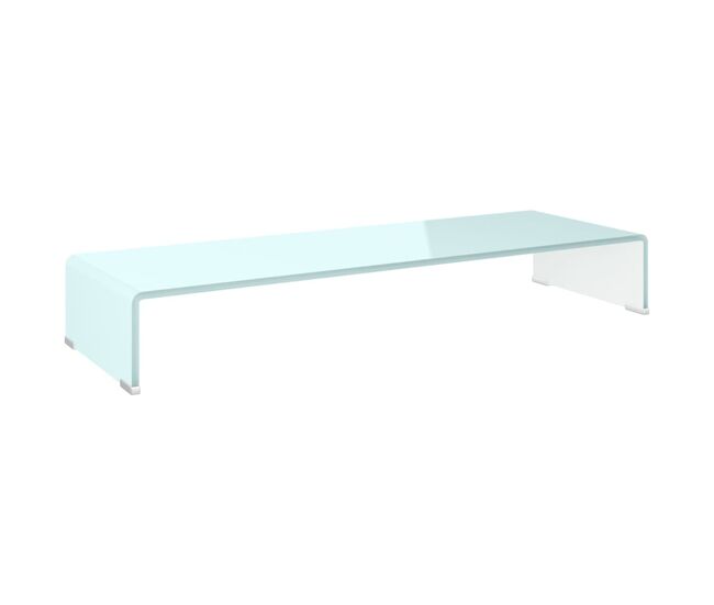 Mueble tv/elevador de monitor cristal verde 90x30x13 cm