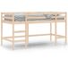 Cama alta de niños con escalera de madera 80x200 Cama alta de niños con escalera de madera 80x200 Marrón