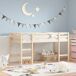 Cama alta de niños con escalera de madera 80x200 Cama alta de niños con escalera de madera 80x200 Marrón