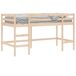 Cama alta de niños con escalera de madera 80x200 Cama alta de niños con escalera de madera 80x200 Marrón