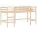 Cama alta de niños con escalera de madera 80x200 Cama alta de niños con escalera de madera 80x200 Marrón