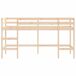 Cama alta de niños con escalera de madera 80x200 Cama alta de niños con escalera de madera 80x200 Marrón