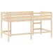 Cama alta de niños con escalera de madera 80x200 Cama alta de niños con escalera de madera 80x200 Marrón