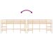 Cama alta de niños con escalera de madera 80x200 Cama alta de niños con escalera de madera 80x200 Marrón
