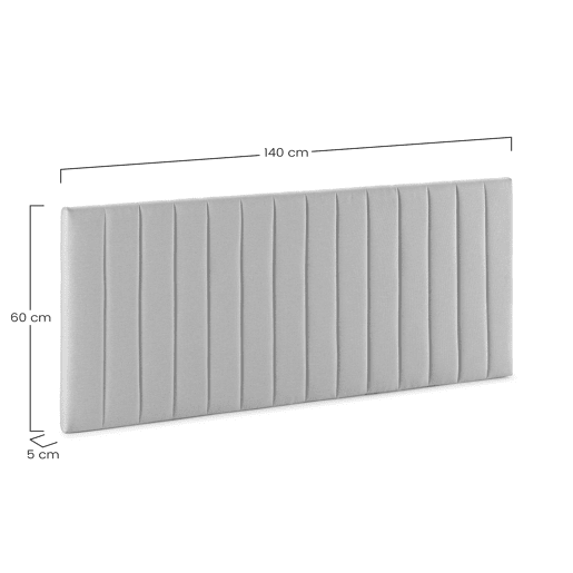 Cabeceira estofada Eris 140x60 cm cinza escuro