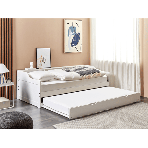 Cama gavetão Pinho EDERN 90 x 200 cm Branco