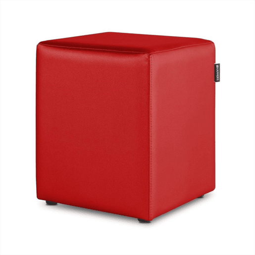 Happers Indoor Red Leatherette Cube Puff PACK 2 UNIDADES HAPPERS